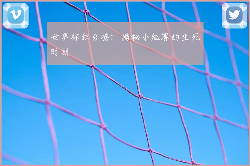 世界杯积分榜:揭秘小组赛的生死时刻